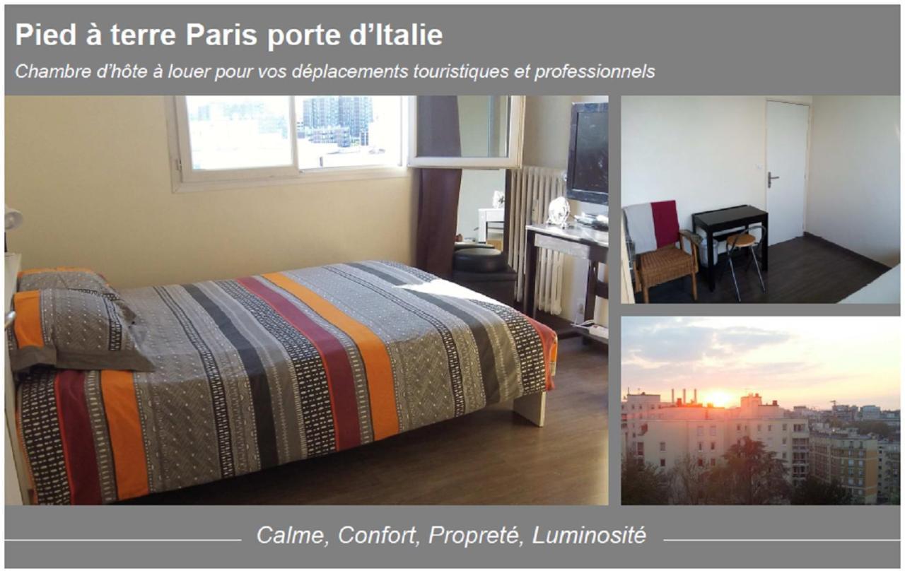 Paris Porte D'Italie - Chambre A Louer Avec Parking Et Vue Sur Paris Le Kremlin-Bicêtre Exteriör bild
